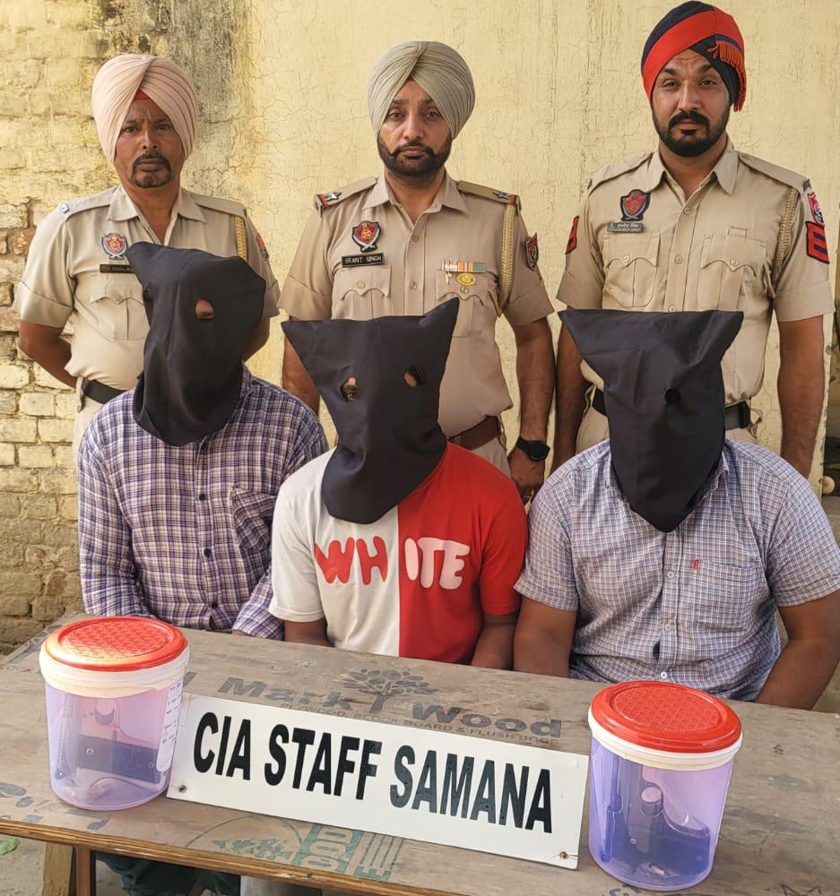 Patiala:3 arrested with pistols and stolen motor cycle