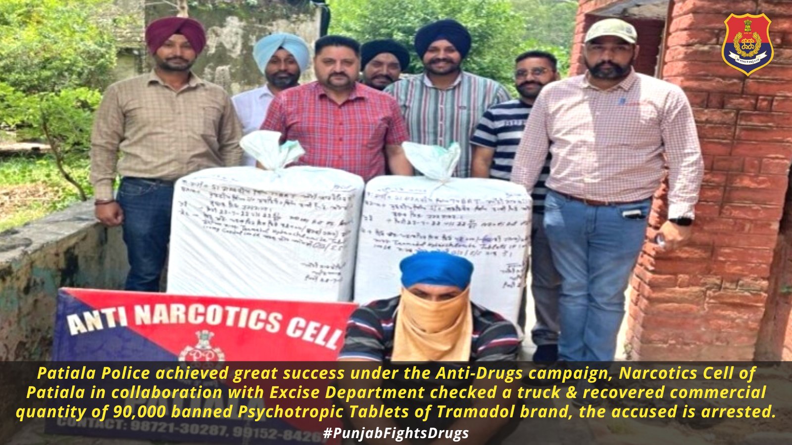 Patiala Police achieved great success under the campaign against drugs.