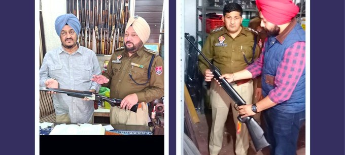 Patiala Police checked various Gun Houses