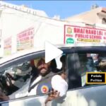 Teachers protest against Harjot Bains,stopped his car
