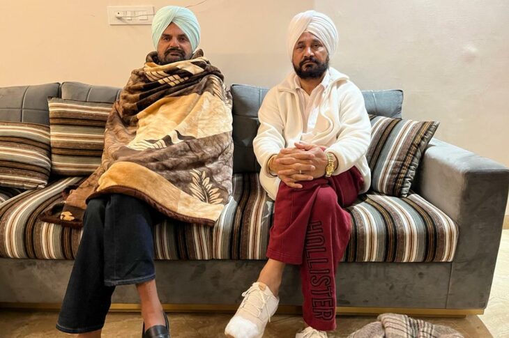 Ex CM Punjab Channi spends night with Sidhu Moosewala's parents