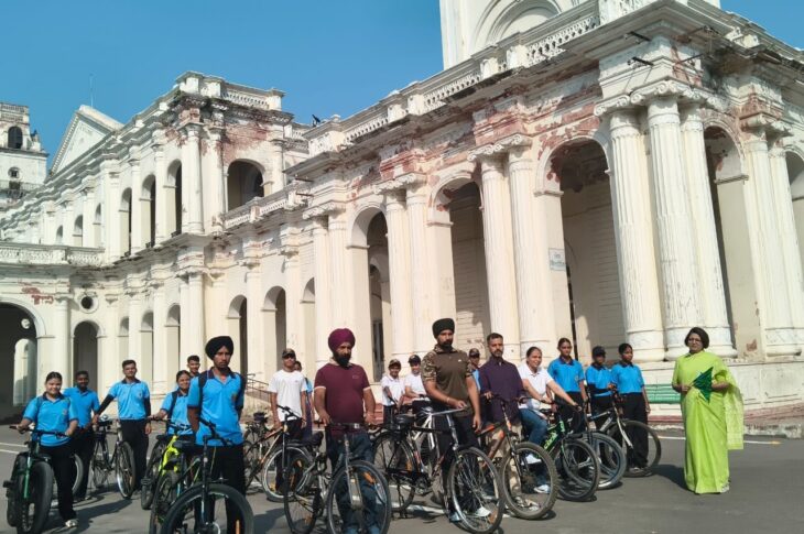 Patiala News: NCC Air Wing & NCC Naval Wing of Government Mohindra College Organize Fit India Cycle Rally