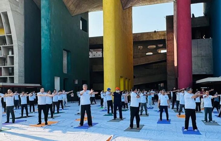 Punjab News: International day of Yoga celebrated at Punjab & Haryana High Court with focus on Yoga for healthy ageing