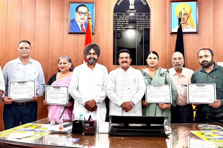 Patiala News: Chairman Tejinder Mehta Felicitates Eminent Personalities
