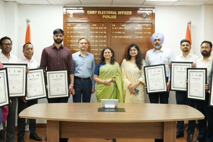 Punjab News:SIR 2026: CEO Punjab Anindita Mitra Honours trailblazer EROs(Electoral Registration Officers) for Early Completion of House-to-House Enumeration Phase