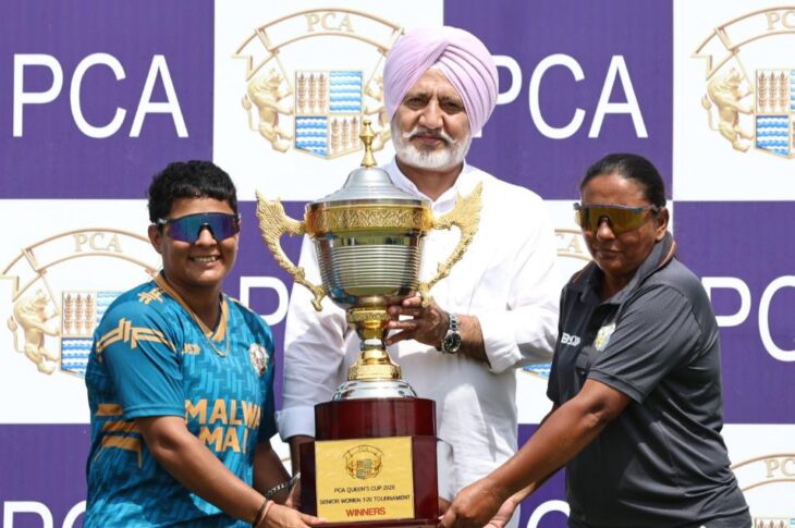 Patiala News:Malwa Mail won the Punjab Queen's Cup, defeating Puadh Express by 3 wickets in the final