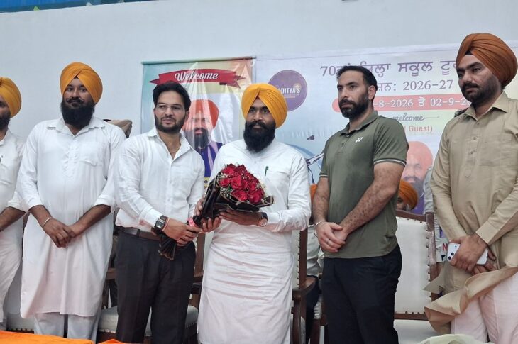 Patiala News:MLA Kulwant Singh Pandori inaugurates 70th District-Level Badminton Tournament at Aditya Badminton Academy