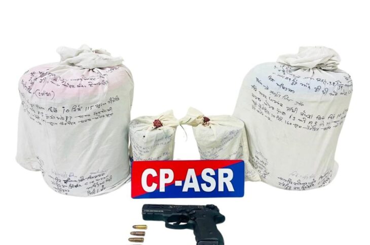 Punjab News:FIVE LINKED TO CROSS-BORDER SMUGGLING MODULE HELD WITH 21KG HEROIN, 970GMs ICE AND ONE PISTOL