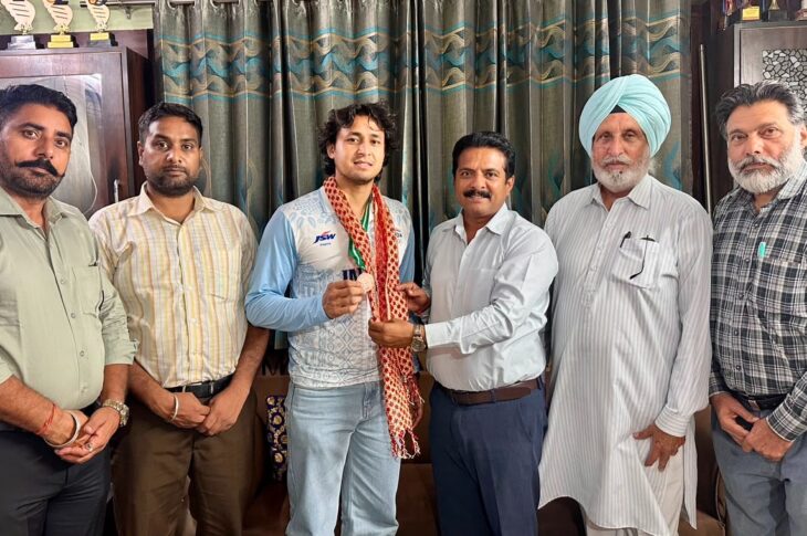 Patiala News:Chairman Mehta Honours International Medal Winner Arjun