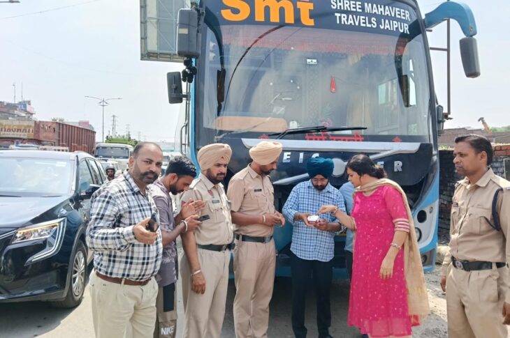Patiala News:Special Enforcement Drive Against Buses by Secretary, RTA Patiala; 10 Challans Issued, ₹1.19 Lakh Penalty Imposed