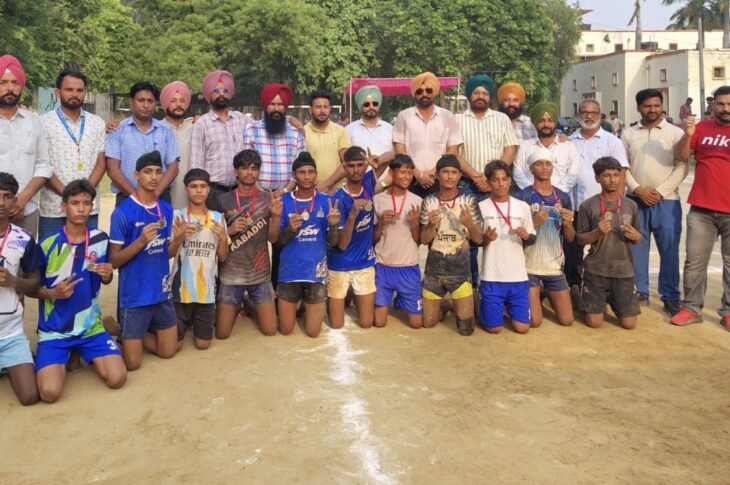 Patiala News:Boys' Kabaddi National Style Competitions were held in the 70th District School Tournament