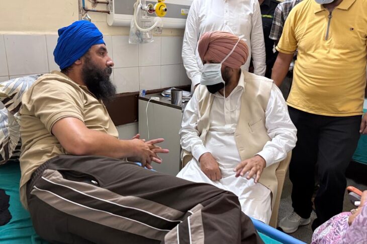 Patiala News:Hon'ble Chairman Shri Harjit Singh Grewal visits Rajindra Hospital, Patiala, meets Shri Mohanjeet Singh