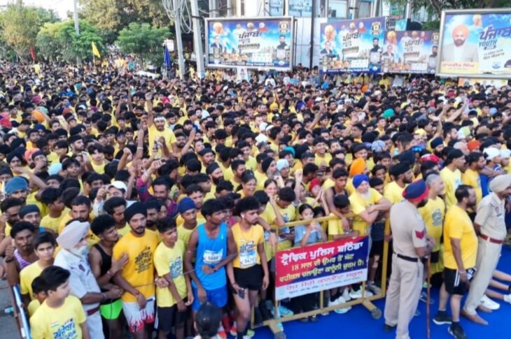 Punjab News:Bathinda Hosts Punjab’s Biggest Youth Run With 20,000 Youngsters & Players Sending Strong Message Against Drugs