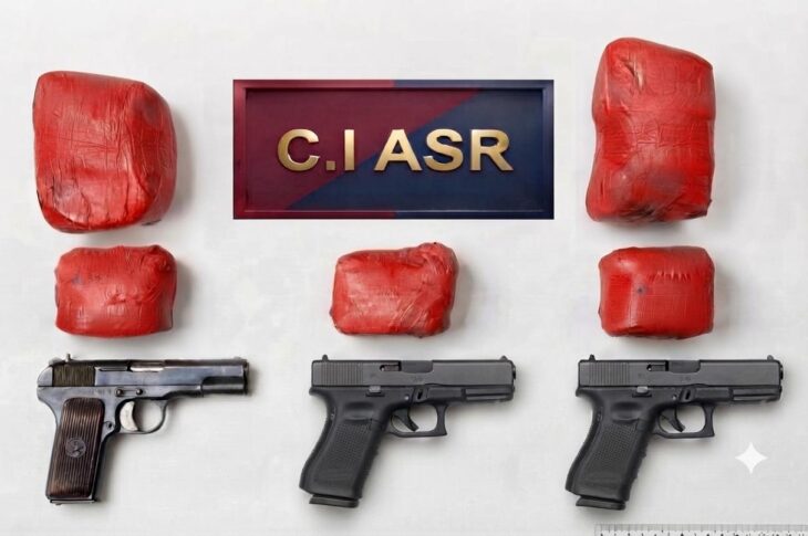 Punjab News:TWO LINKED TO CROSS-BORDER SMUGGLING MODULE HELD WITH 5KG ICE, 3 SOPHISTICATED PISTOLS IN AMRITSAR