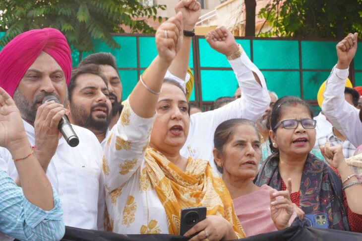 Punjab News:AAP Leaders & Karyakartas Protest at Over ED Raids Before Elections, Gherao ED Team & Protest Against BJP-led Central Govt