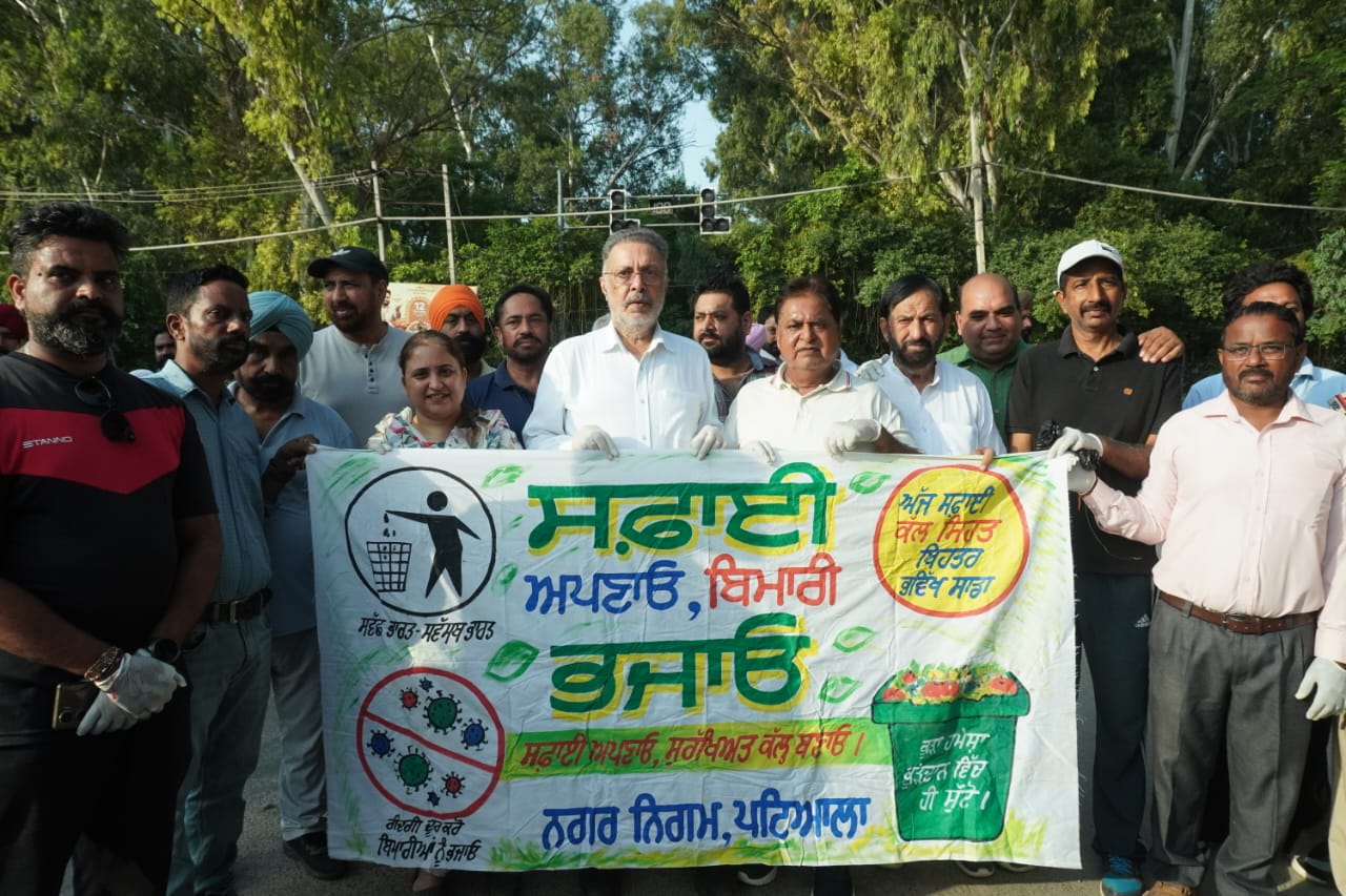 Patiala News:Health Minister leads cleanliness drive in Tripuri on fourth day of ‘Mission Clean Punjab’