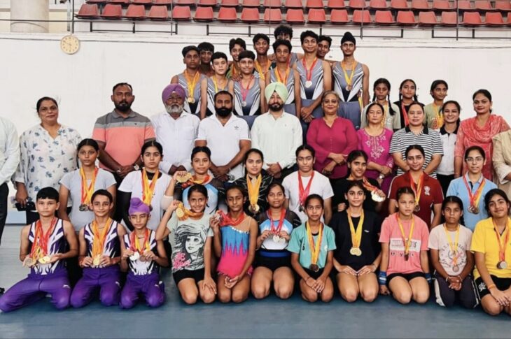 Patiala News:Boys/Girls Gymnastics Competitions were held in the 70th District School Games