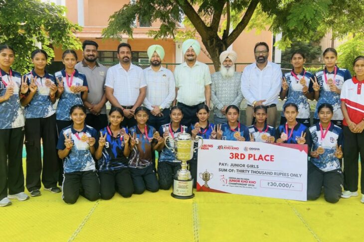 Patiala News:Punjab girls win bronze medals in AM/NS Junior India Kho-Kho Championship