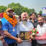 Patiala News:Olympian Tejinderpal Singh Toor accorded a warm welcome on his return to Patiala after winning third consecutive Asian Games medal
