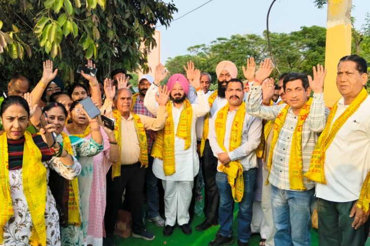 Patiala News:MLA Ajitpal Singh Kohli laid the foundation stone of Trishul Chowk, to be built near Bhootnath Temple at a cost of Rs. 20 lakhs.