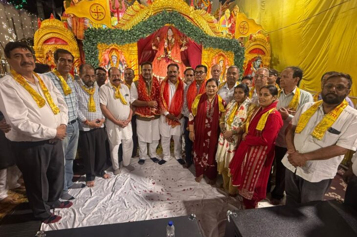 Patiala News:The historic Mata Ki Chowki, organized for the first time on the auspicious occasion of Navratri at Mata Sri Kali Devi Temple, bathed the devotees in the colors of the Mother.