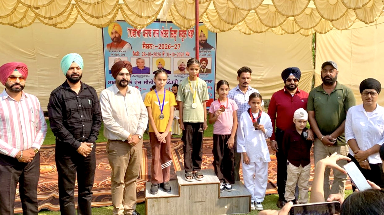 Patiala News:Taekwondo U-14 Girls Competition held at Play Ways Senior Secondary School