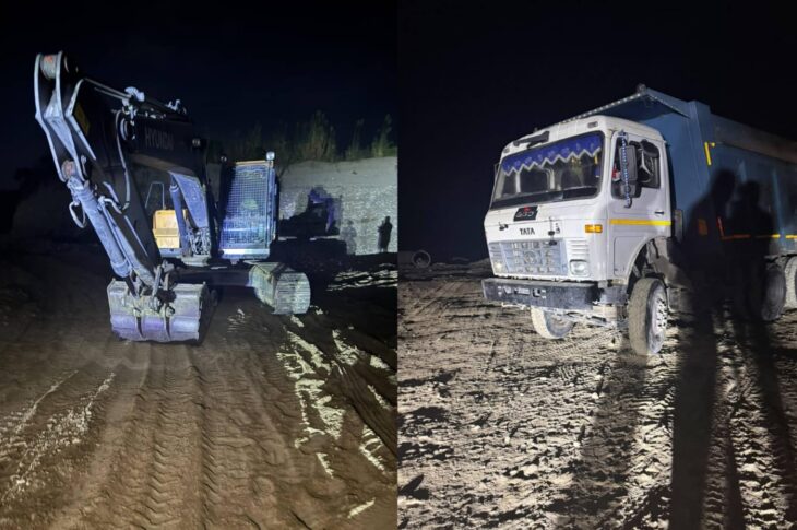 Punjab News:MINING DEPT CRACKS DOWN ON ILLEGAL MINING IN BHALLAN VILLAGE; ONE ARRESTED DURING LATE-NIGHT RAID IN SRI ANANDPUR SAHIB