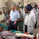 Patiala News:Cabinet Ministers Barinder Goyal and Dr Balbir Singh Visit Injured MGNREGA Workers at Rajindra Hospital Following Ali Sher Village Accident