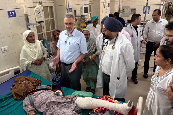 Patiala News:Cabinet Ministers Barinder Goyal and Dr Balbir Singh Visit Injured MGNREGA Workers at Rajindra Hospital Following Ali Sher Village Accident
